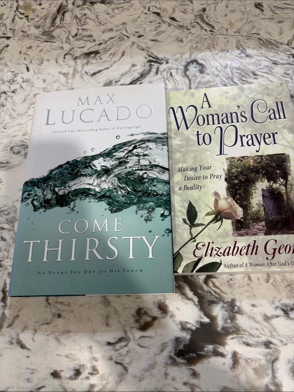 2 booksCome Thirsty - max Lucas  hard back  Book & a woman’s called to prayer